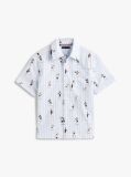 Multi Print Ithaca Stripe Short Sleeve Oxford Shirt  Boys