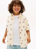 Multi Print Ithaca Stripe Short Sleeve Oxford Shirt  Boys