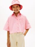 Multi Essential Relaxed Fit Stripe Short Sleeve Shirt  Girls