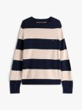 Multi Pure Lambswool Crew Neck Jumper  Men