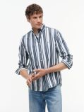 Multi Regular Fit Multicolour Stripe Poplin Shirt  Men