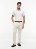 Beige Regular Fit Jacquard Collar Structured Polo Shirt  Men