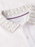 Beige Regular Fit Jacquard Collar Structured Polo Shirt  Men
