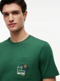 Green Floral Graphic Pocket T-Shirt  Men