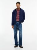 Blue Performance Relaxed Polar Fleece Zip-Thru Hoody  Men