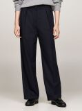Blue Pigment Dyed Relaxed Straight Leg Trousers  Women