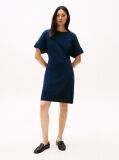 Blue Belted Short Sleeve Mini Dress  Women