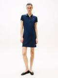 Blue Tipped Collar Mini Polo Dress  Women