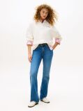 Blue Mid Rise Bootcut Jeans  Women