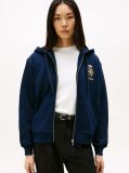 Blue TH Crest Embroidery Gold-Tone Zip-Thru Hoody  Women