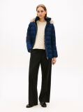 Blue Faux Fur Hood Down Puffer Jacket  Women