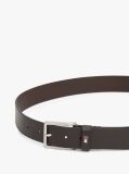Brown Enamel Flag Leather Belt  Men