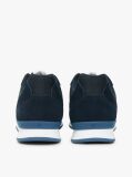 Blue Suede Mixed Texture Trainers  Men
