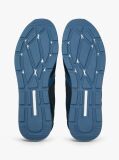 Blue Suede Mixed Texture Trainers  Men