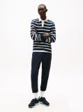 Blue Suede Mixed Texture Trainers  Men