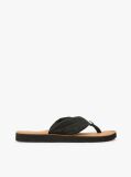 Black TH Monogram Plaque Hemp Flip-Flops  Women