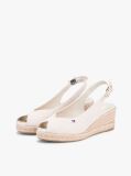 Beige Hemp Slingback Wedge Espadrilles  Women