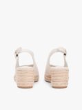 Beige Hemp Slingback Wedge Espadrilles  Women