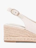 Beige Hemp Slingback Wedge Espadrilles  Women