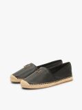 Black TH Monogram Leather Espadrilles  Women