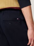 Blue Denton Stretch Cotton Straight Chinos  Men