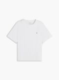 White Interlock Knit Boxy T-Shirt  Women
