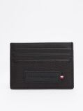 Black Premium Leather Logo Card Holder  Men