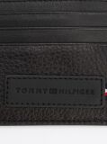 Black Premium Leather Logo Card Holder  Men