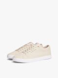 Beige Logo Canvas Trainers  Men