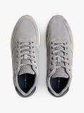 Grey Suede Mixed Texture Fine Cleat Trainers  Men