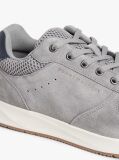 Grey Suede Mixed Texture Fine Cleat Trainers  Men