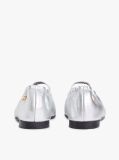 Silver Metallic Leather Ballerinas  Women