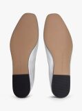 Silver Metallic Leather Ballerinas  Women