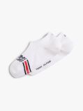 White 2-Pack Logo Stripe Footie Socks  Men
