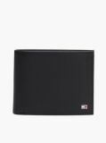 Black Signature Stripe Trifold Wallet  Men