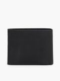 Black Leather Flap Wallet  Men