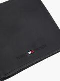 Black Leather Flap Wallet  Men