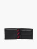 Black Leather Flap Wallet  Men