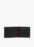 Black Leather Trifold Wallet  Men