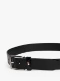 Black Denton Leather Belt  Men
