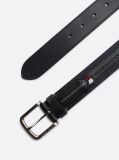 Black Leather And Webbing Casual Belt  Men