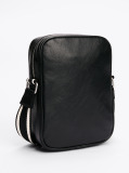 Black City Contrast Strap Reporter Bag  Men