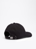 Black Six-Panel Logo Embroidery Baseball Cap  Men