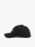 Black Six-Panel Logo Embroidery Baseball Cap  Men
