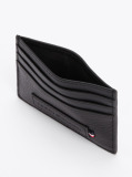 Black Premium Leather Logo Card Holder  Men