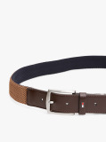 Brown Reversible Woven Belt  Men