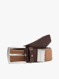 Brown Reversible Woven Belt  Men