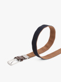 Brown Reversible Woven Belt  Men