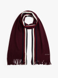 Red Modern Heritage Signature Wool Blend Scarf  Men