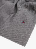 Grey Hilfiger Flag Cable Knit Wool Blend Scarf  Men